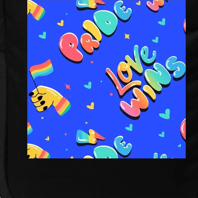 Love Wins Pride Month Rainbow Flag Impact Tech Backpack