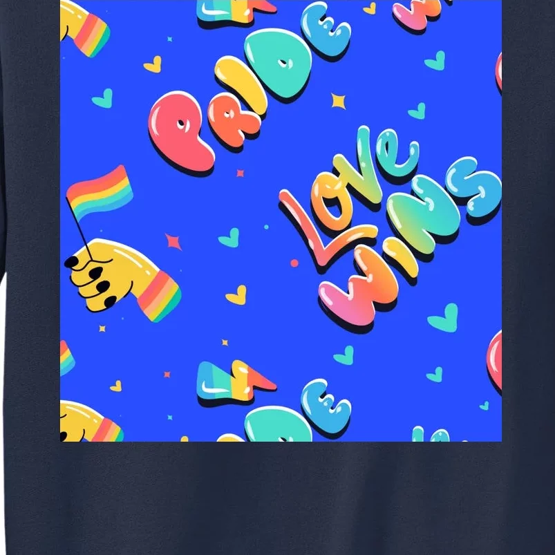 Love Wins Pride Month Rainbow Flag Sweatshirt