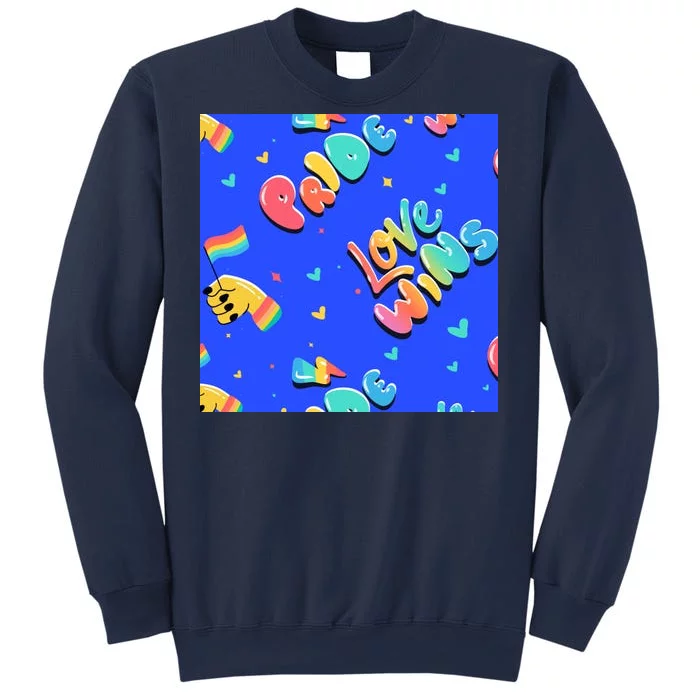 Love Wins Pride Month Rainbow Flag Sweatshirt