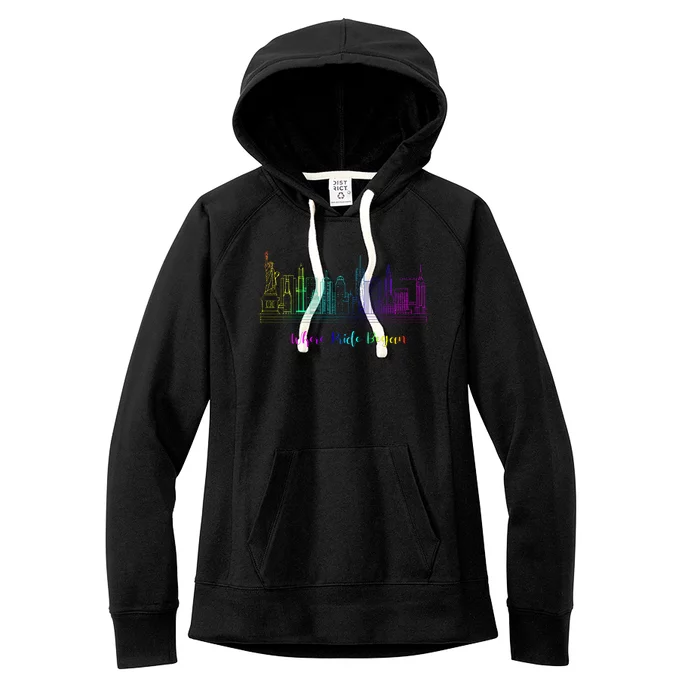 LGBT Where Pride Began NEW YORK SKYLINE Women's Fleece Hoodie