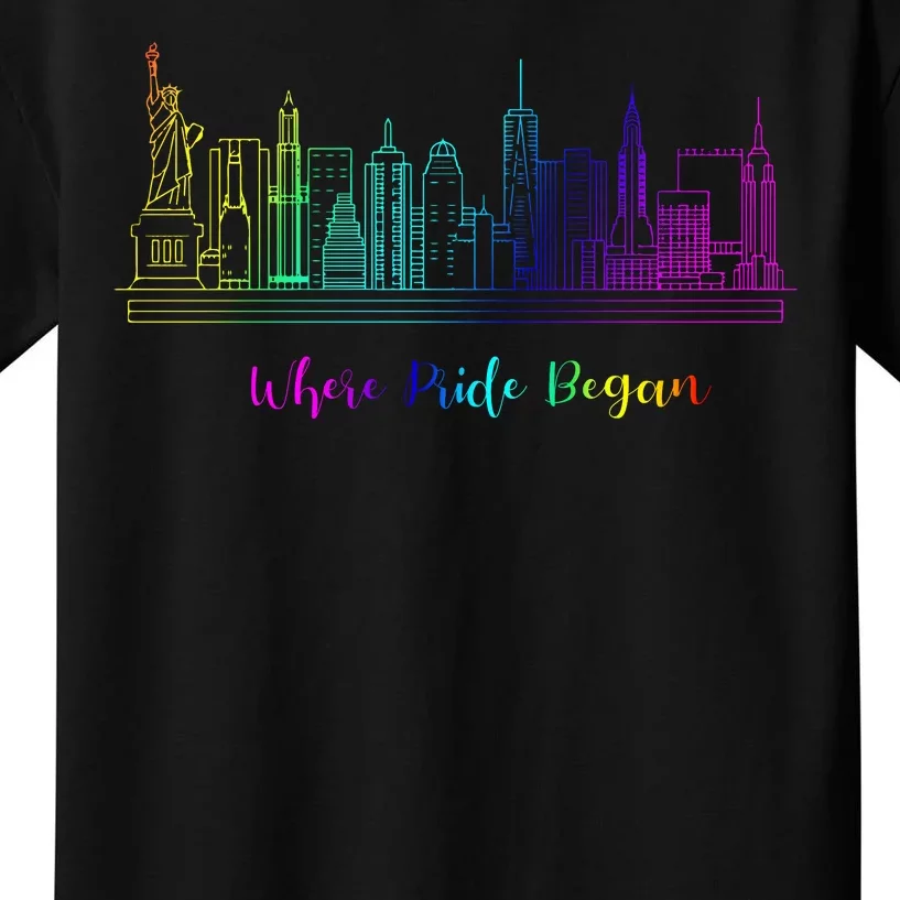 LGBT Where Pride Began NEW YORK SKYLINE Kids T-Shirt