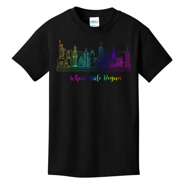 LGBT Where Pride Began NEW YORK SKYLINE Kids T-Shirt