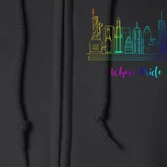 LGBT Where Pride Began NEW YORK SKYLINE Full Zip Hoodie