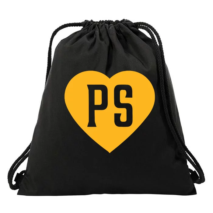 Leodalis Wearing Peter Seidler Heart Drawstring Bag