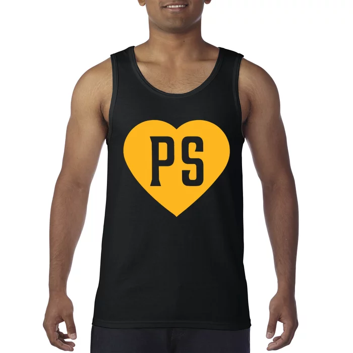 Leodalis Wearing Peter Seidler Heart Tank Top