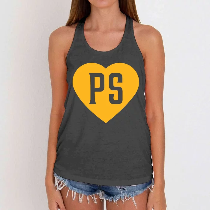 Leodalis Wearing Peter Seidler Heart Women's Knotted Racerback Tank