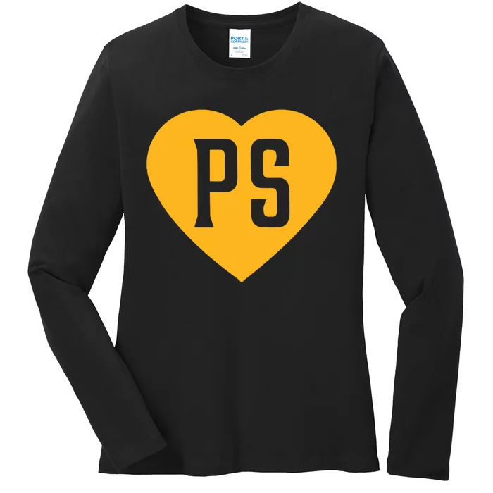 Leodalis Wearing Peter Seidler Heart Ladies Long Sleeve Shirt