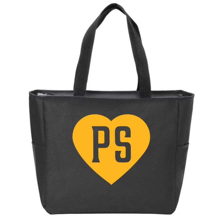 Leodalis Wearing Peter Seidler Heart Zip Tote Bag