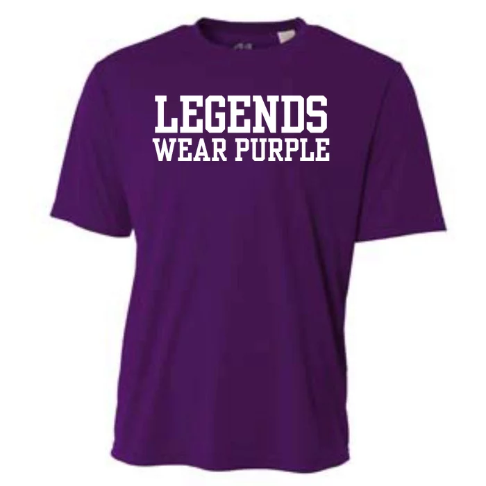 Legends Wear Purple Spirit Wear Team Game Color Cooling Performance Crew T-Shirt