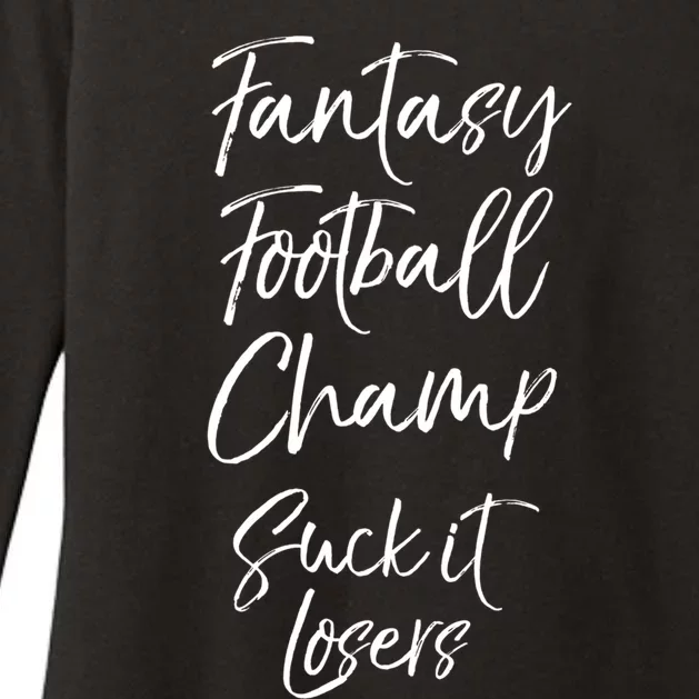 League Winner Quote Fantasy Football Champ Suck It Losers Gift Womens CVC Long Sleeve Shirt