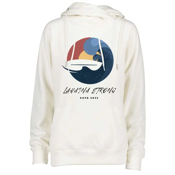 Lahaina Wildfire Rebuild Reviving The Heart Of Maui Womens Funnel Neck Pullover Hood