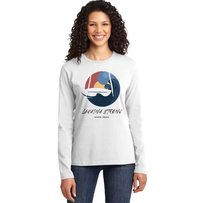 Lahaina Wildfire Rebuild Reviving The Heart Of Maui Ladies Long Sleeve Shirt