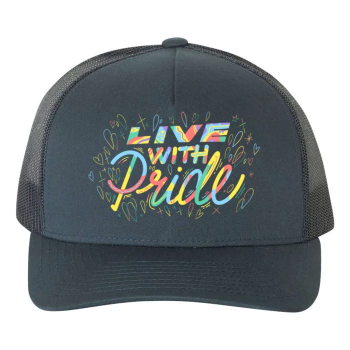 Love With Rainbow Love Gift Yupoong Adult 5-Panel Trucker Hat