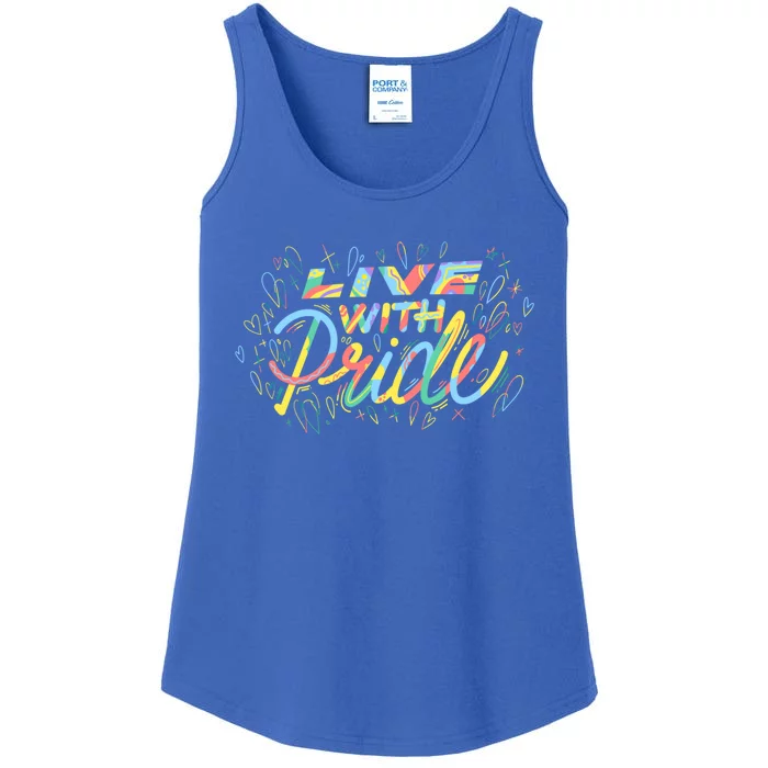 Love With Rainbow Love Cute Gift Ladies Essential Tank