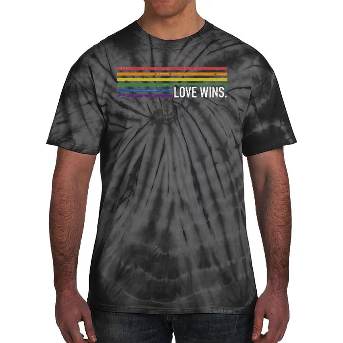 Love With Rainbow Flag Wins For Gay And Lesbian Support Tie-Dye T-Shirt