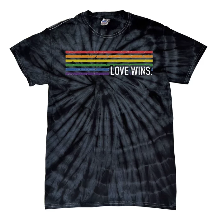 Love With Rainbow Flag Wins For Gay And Lesbian Support Tie-Dye T-Shirt