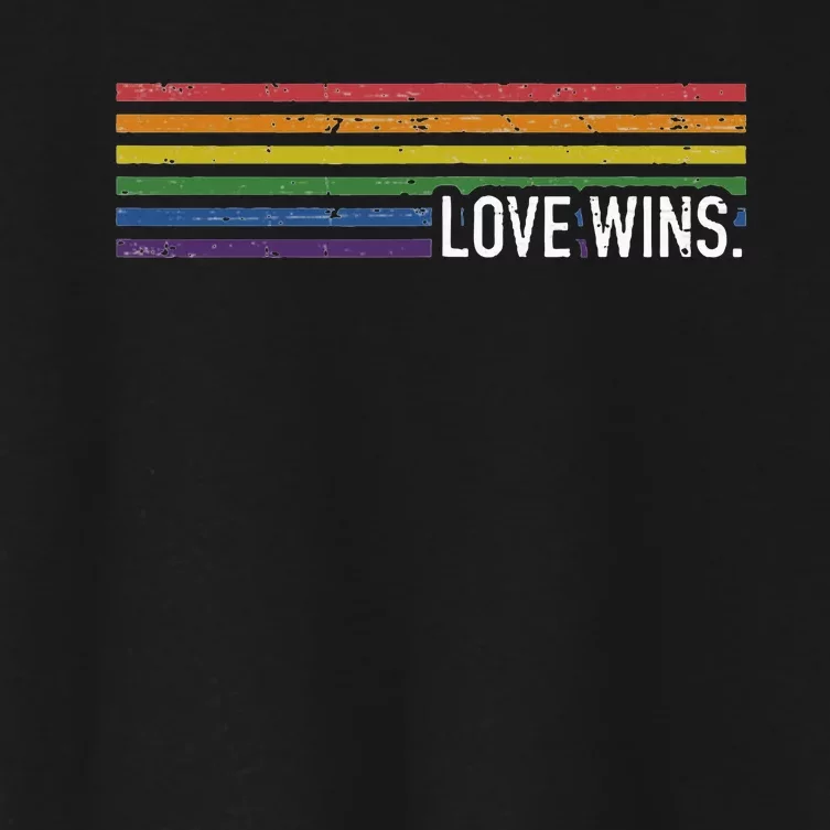 Love With Rainbow Flag Wins For Gay And Lesbian Support Women's Crop Top Tee