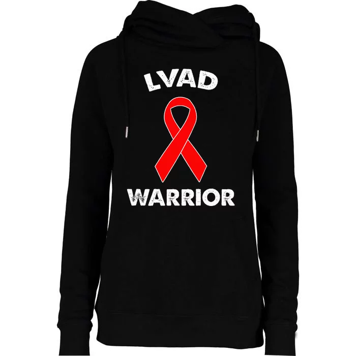 LVAD Warrior  Redribbon Day LVAD Womens Funnel Neck Pullover Hood