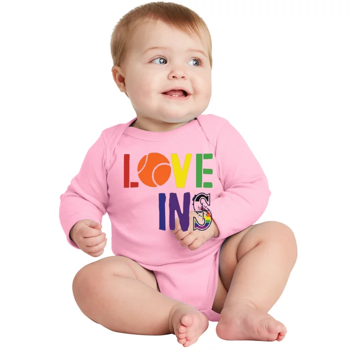 Love Wins Seattle Mariners Baby Long Sleeve Bodysuit