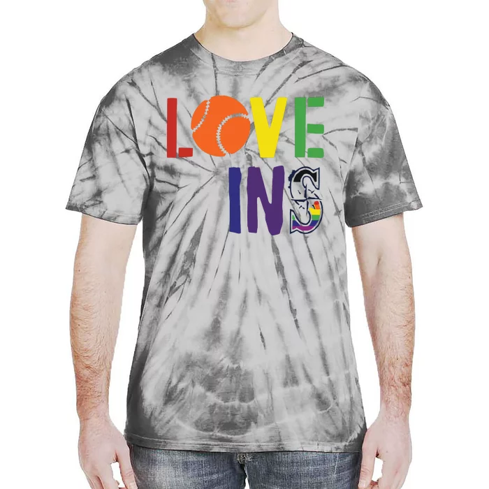 Love Wins Seattle Mariners Tie-Dye T-Shirt