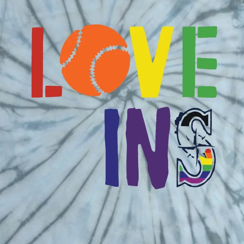 Love Wins Seattle Mariners Tie-Dye T-Shirt