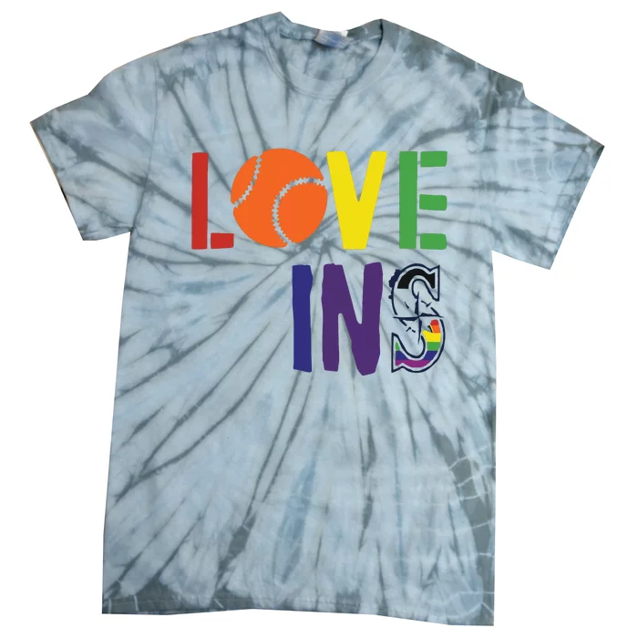 Love Wins Seattle Mariners Tie-Dye T-Shirt