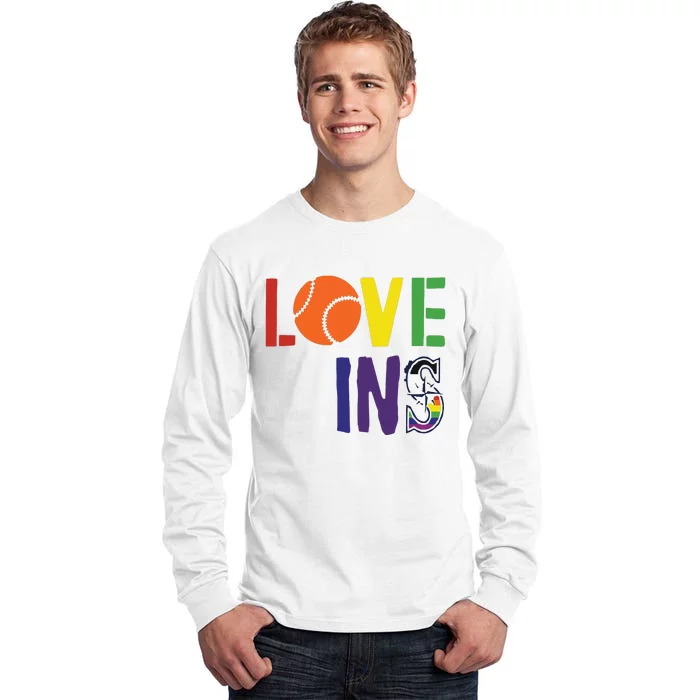 Love Wins Seattle Mariners Tall Long Sleeve T-Shirt