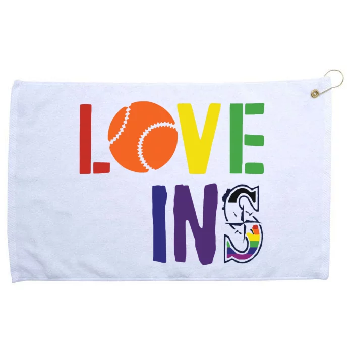 Love Wins Seattle Mariners Grommeted Golf Towel