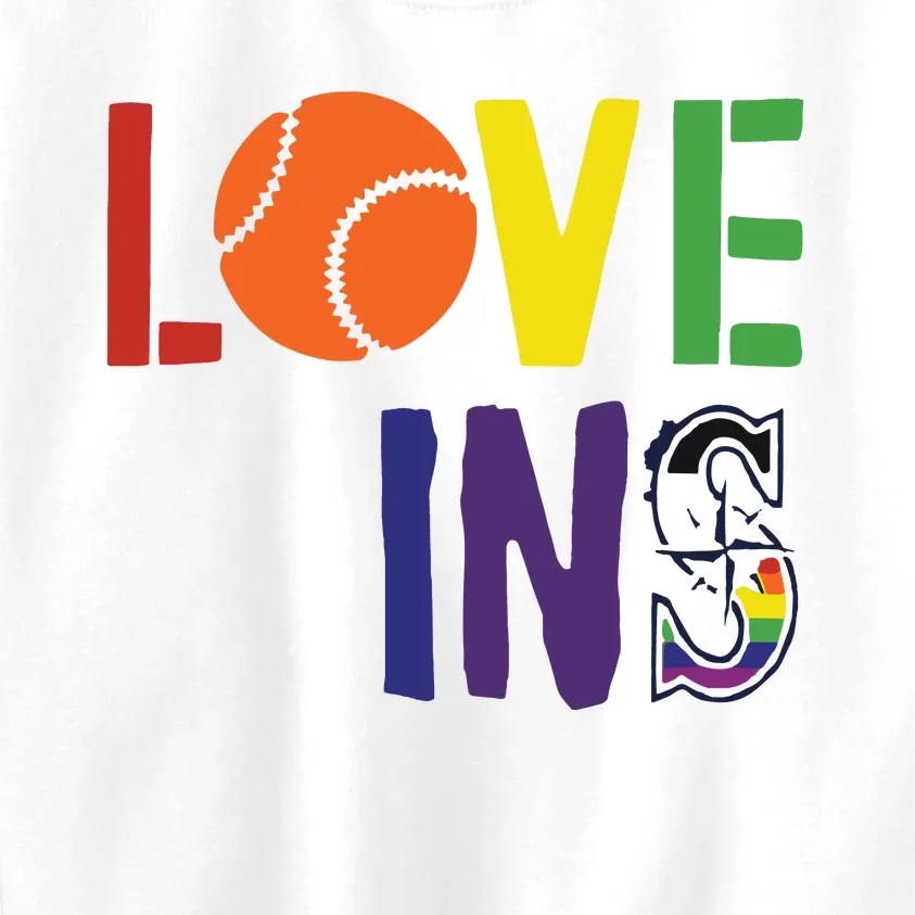 Love Wins Seattle Mariners Kids Sweatshirt