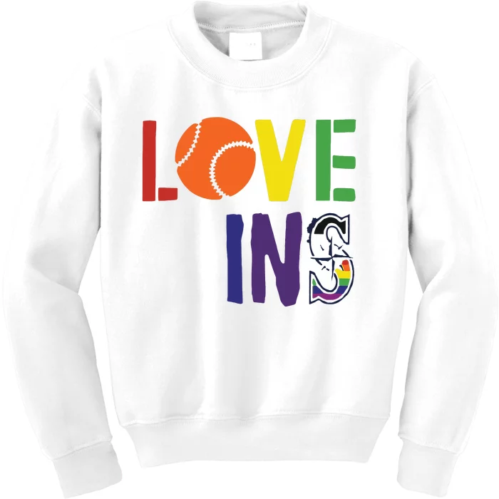 Love Wins Seattle Mariners Kids Sweatshirt