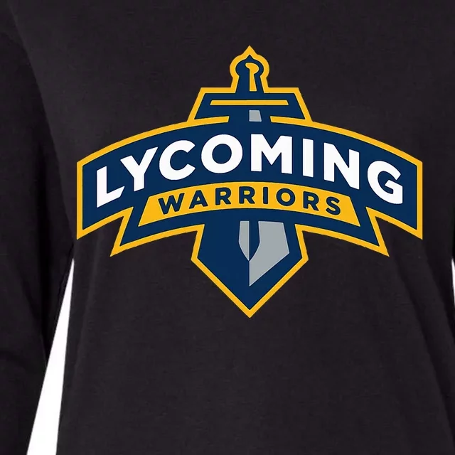 Lycoming Warriors Sword & Shield Logo Lycoming College Womens Cotton Relaxed Long Sleeve T-Shirt