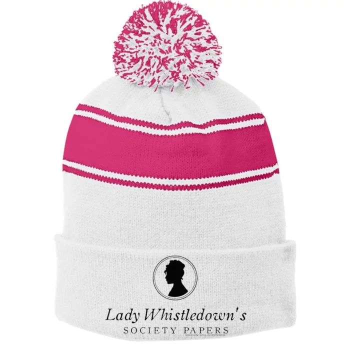 Lady Whistledowns Society Papers Stripe Pom Pom Beanie