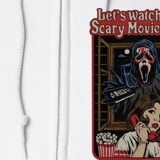 Lets Watch Scary Movie Ghostface Halloween Full Zip Hoodie