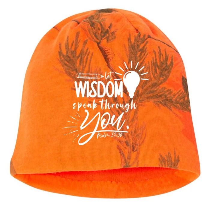 Let Wisdom Speak Through You Psalm 37:30 Kati - Camo Knit Beanie