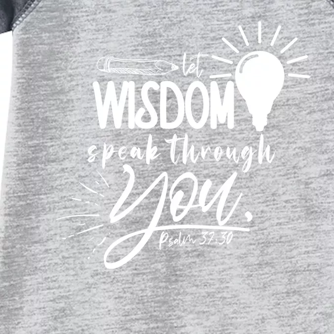 Let Wisdom Speak Through You Psalm 37:30 Infant Baby Jersey Bodysuit