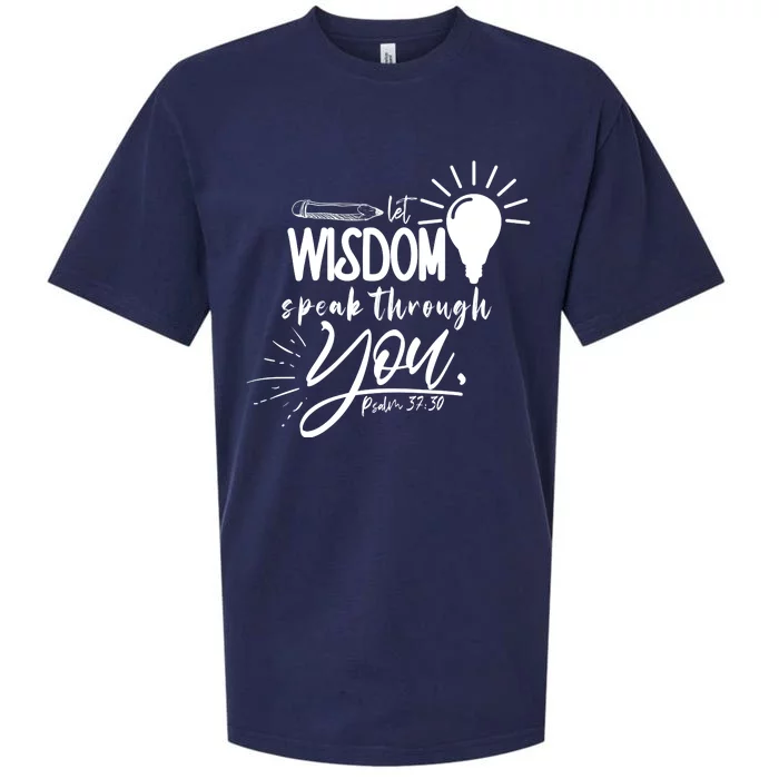 Let Wisdom Speak Through You Psalm 37:30 Sueded Cloud Jersey T-Shirt