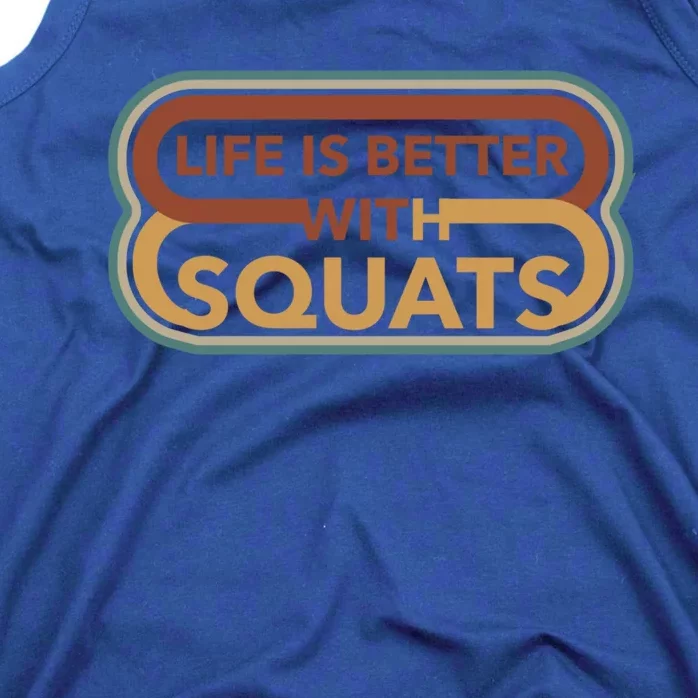 Life With Squats Gym Powerlifter Training Gift Tank Top