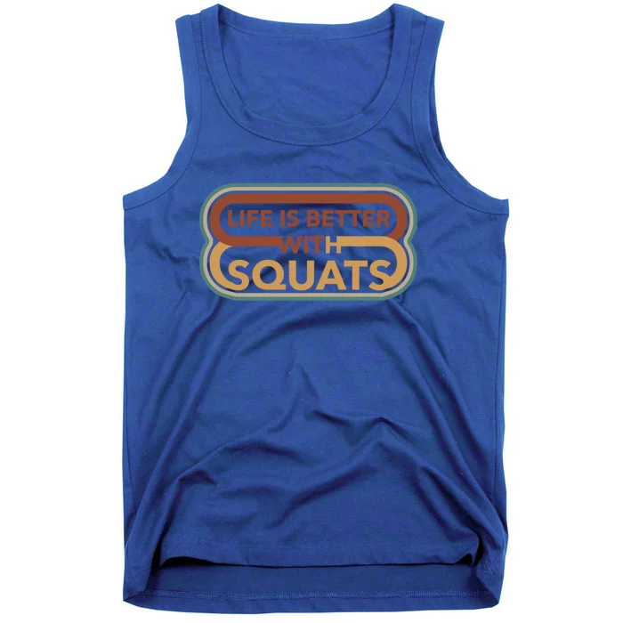 Life With Squats Gym Powerlifter Training Gift Tank Top