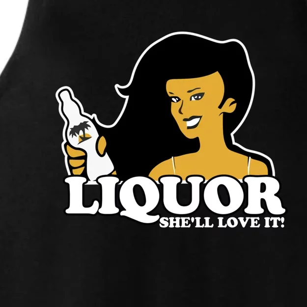 Liquor Where She Likes It Gift For Wine Lover Ladies Tri-Blend Wicking Tank