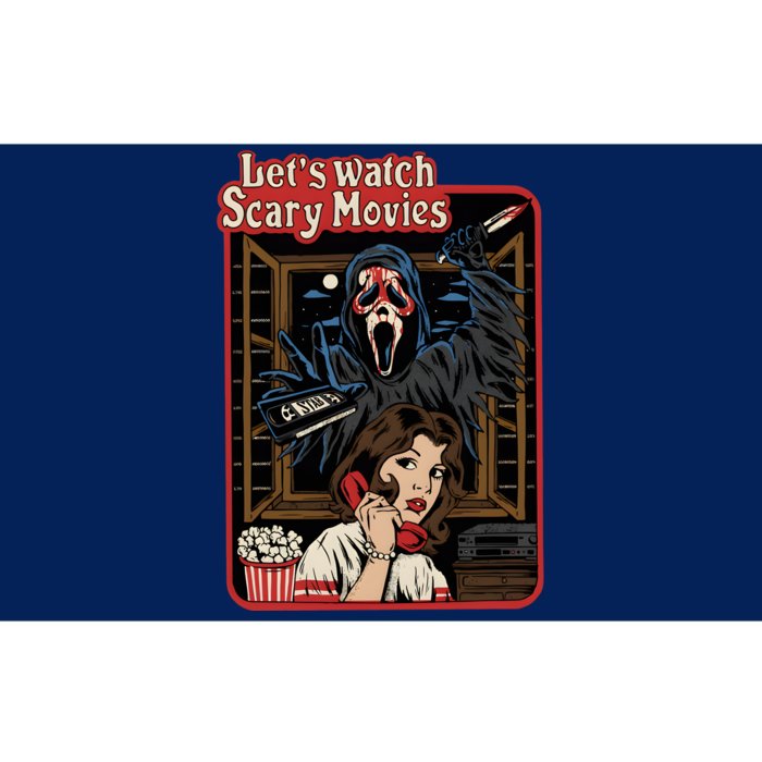 Lets Watch Scary Movie Halloween Ghostface Retro Bumper Sticker