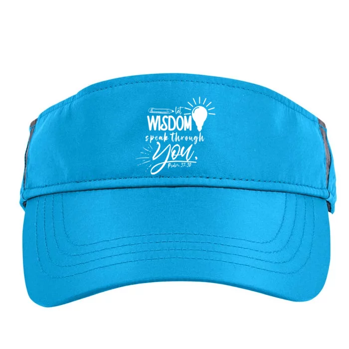 Let Wisdom Speak Through You Psalm 37:30 Bible Verse Adult Drive Performance Visor