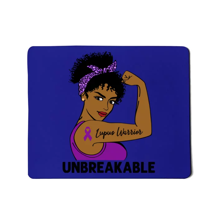 Lupus Warrior Strong Black Unbreakable Awareness Gift Mousepad