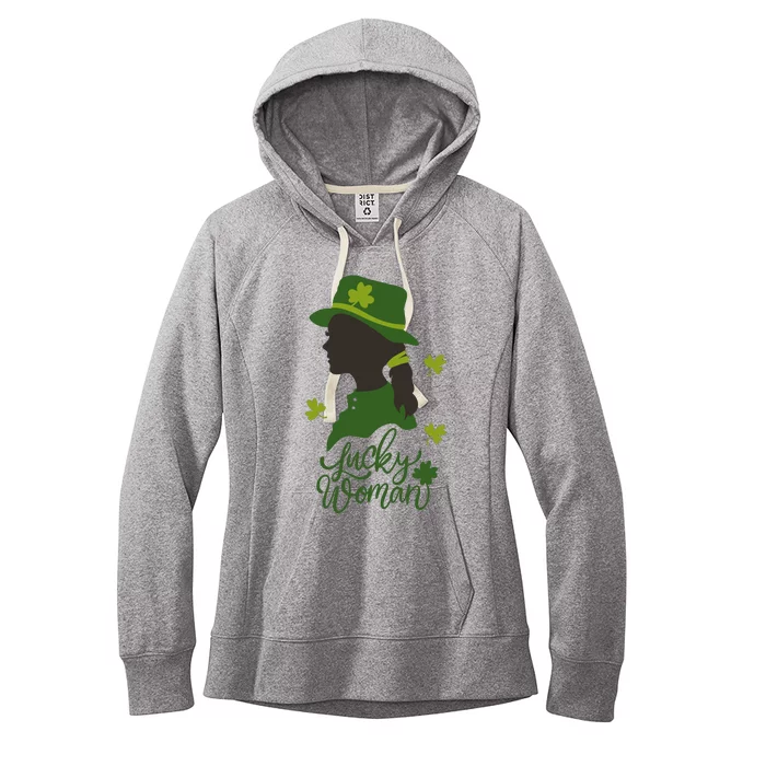 Lucky Woman St Patricks Day Women's Fleece Hoodie