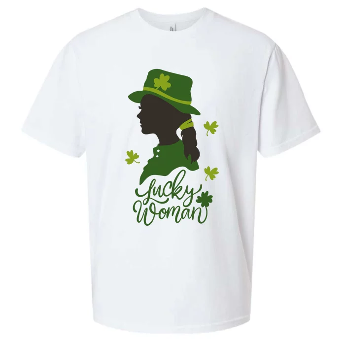 Lucky Woman St Patricks Day Sueded Cloud Jersey T-Shirt