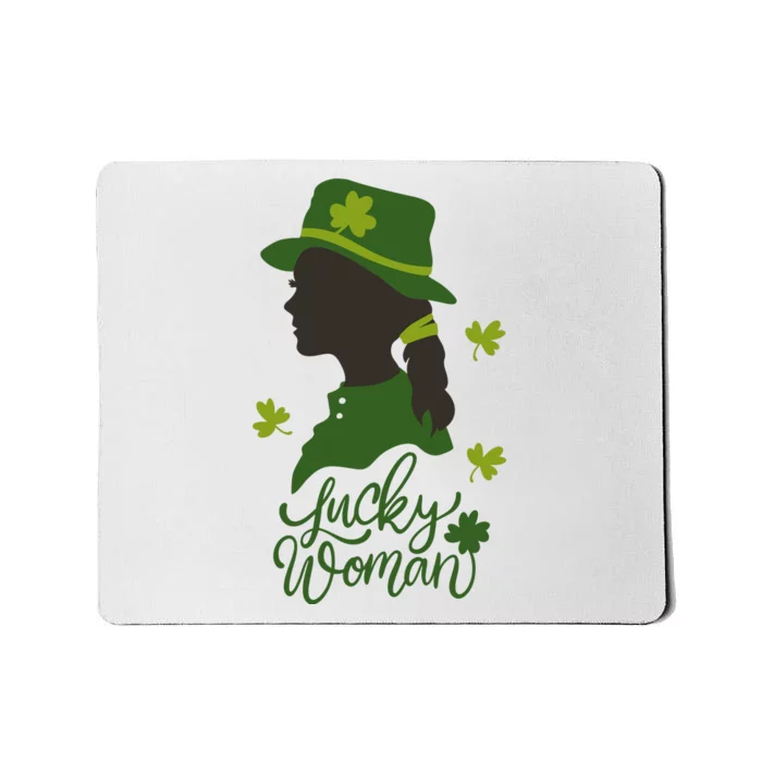 Lucky Woman St Patricks Day Mousepad