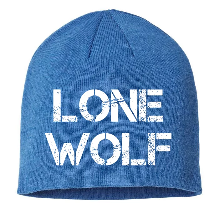 Lone Wolf Sigma Male Vintage Leader Of The Pack Self Reliant Cool Gift 8 1/2in Sustainable Knit Beanie