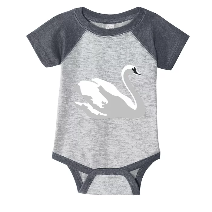 Ldr With Swan Infant Baby Jersey Bodysuit