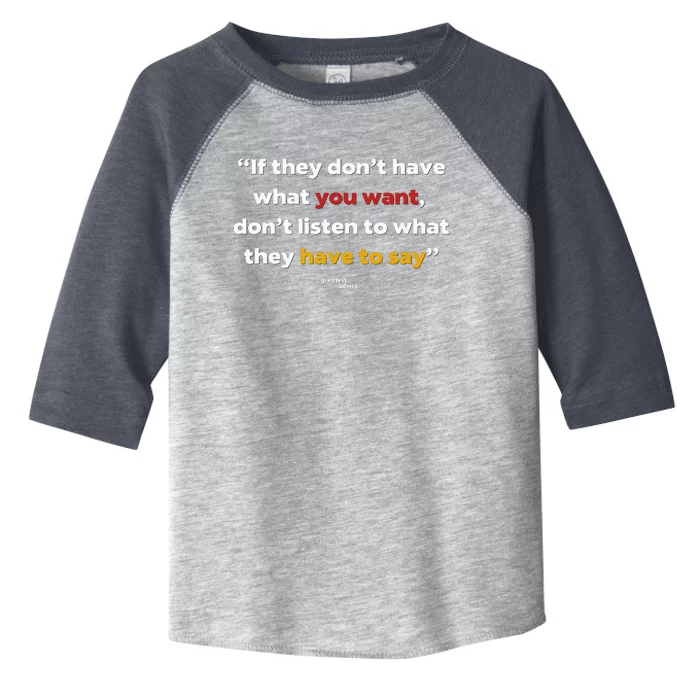 Listen Wisely Selfguided Ambition Quote Toddler Fine Jersey T-Shirt