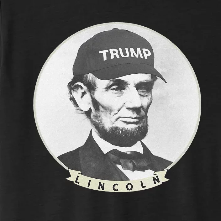 Lincoln Wearing Trump Hat Funny Abe Merica Abraham ChromaSoft Performance T-Shirt