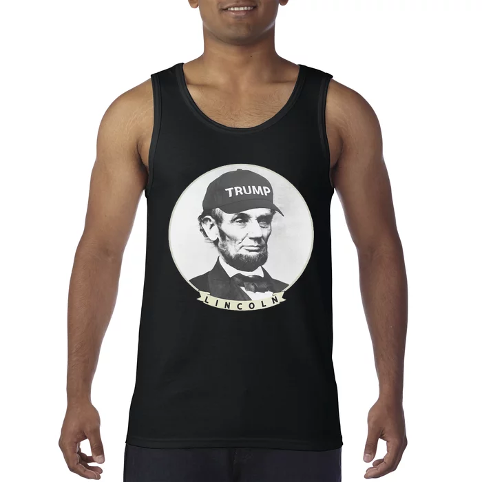 Lincoln Wearing Trump Hat Funny Abe Merica Abraham Tank Top